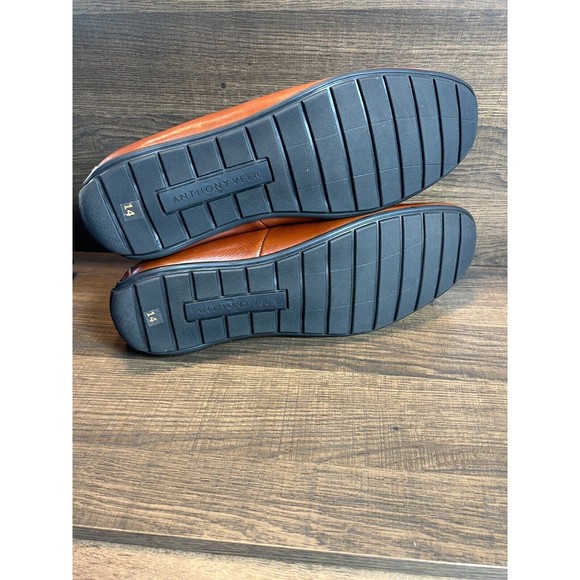 Anthony Veer Cleveland Driver Slip On Loafer Saddle Tan 14D NWB - Picture 10 of 10